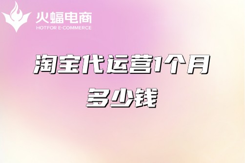 淘寶代運(yùn)營1個(gè)月多少錢